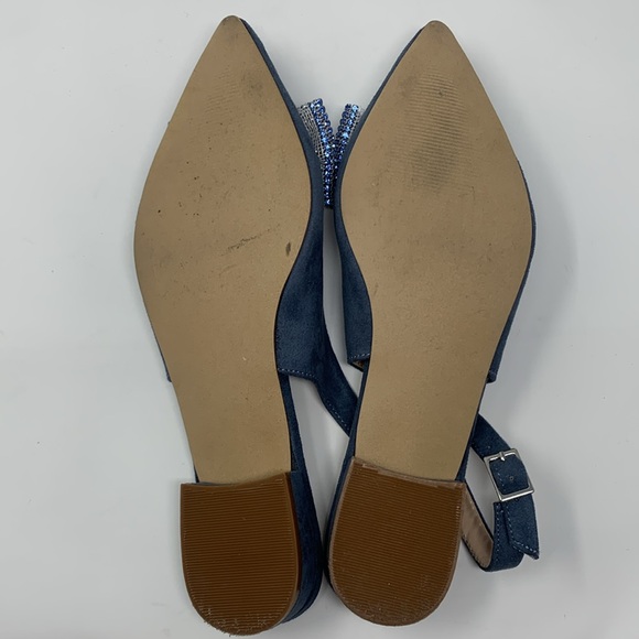 Juicy couture chessa bling bow pointed toe strappy slip on sandals 9.5 - Picture 7 of 10